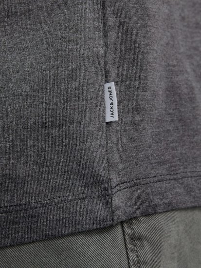 Jack & Jones ORGANIC T-Shirt Dark Grey Melange - T-skjorter - Store T-skjorter - 2XL-14XL