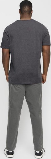 Jack & Jones ORGANIC T-Shirt Dark Grey Melange - T-skjorter - Store T-skjorter - 2XL-14XL