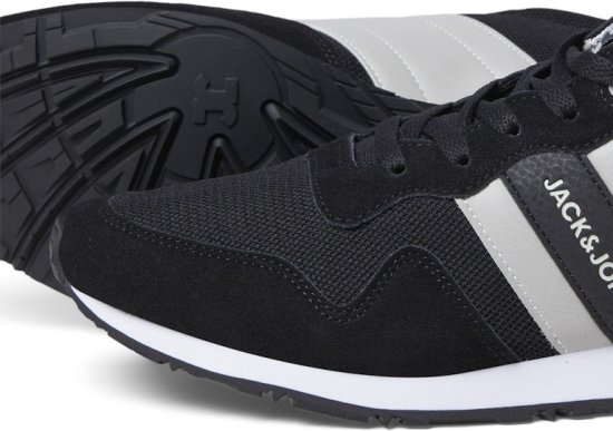 Jack & Jones Stellar Mesh Sneakers Black - Herresko 40-52 - Herresko i store størrelser