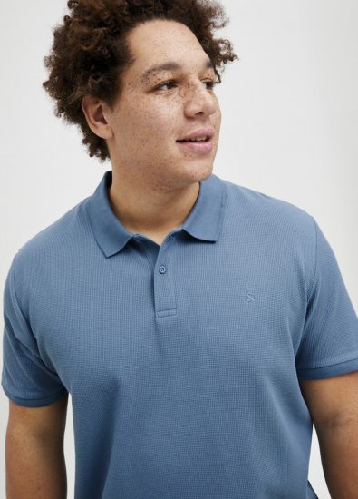 Jack & Jones AUSTIN CLASSIC Polo Blue - Polo- & piqueskjorter - Poloskjorte i store størrelser - 2XL-8XL