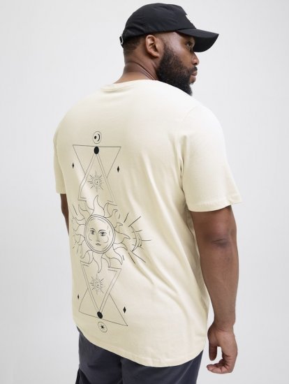 Jack & Jones Jackie Crew Neck T-Shirt Moonbeam - T-skjorter - Store T-skjorter - 2XL-14XL