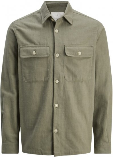 Jack & Jones Raymond Spring Long Sleeve Overshirt Green - Skjorter - Store skjorter - 2XL-8XL