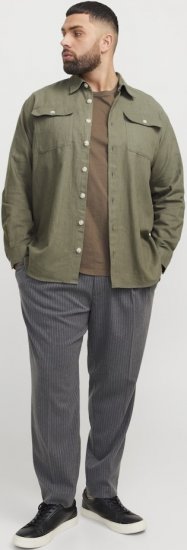 Jack & Jones Raymond Spring Long Sleeve Overshirt Green - Skjorter - Store skjorter - 2XL-8XL