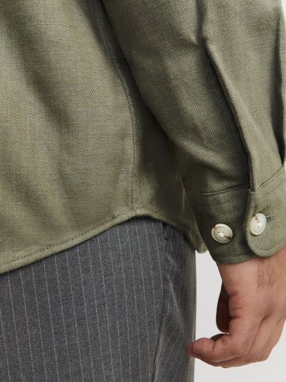 Jack & Jones Raymond Spring Long Sleeve Overshirt Green - Skjorter - Store skjorter - 2XL-8XL