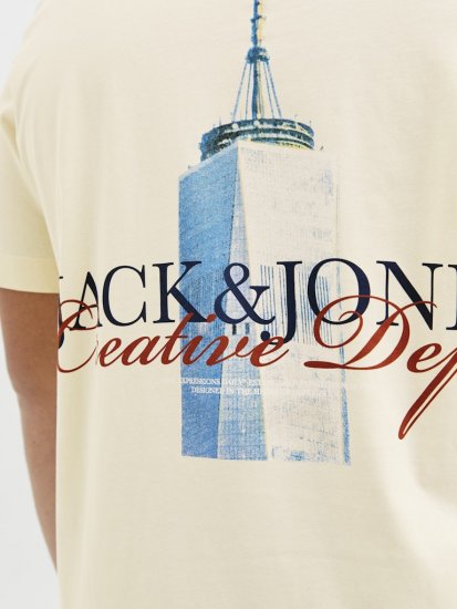 Jack & Jones Boston Photo Crew Neck T-Shirt Antique White - T-skjorter - Store T-skjorter - 2XL-14XL