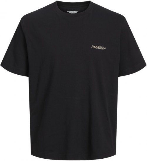 Jack & Jones Boston Photo Crew Neck T-Shirt Black - T-skjorter - Store T-skjorter - 2XL-14XL