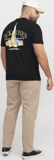 Jack & Jones Boston Photo Crew Neck T-Shirt Black - T-skjorter - Store T-skjorter - 2XL-14XL