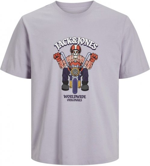 Jack & Jones Anatomy Skull Crew Neck T-Shirt Violet - T-skjorter - Store T-skjorter - 2XL-14XL