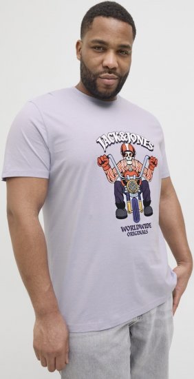 Jack & Jones Anatomy Skull Crew Neck T-Shirt Violet - T-skjorter - Store T-skjorter - 2XL-14XL