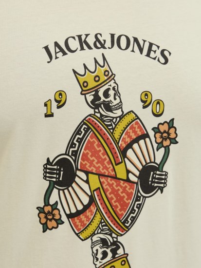 Jack & Jones Anatomy Skull Crew Neck T-Shirt Antique White - T-skjorter - Store T-skjorter - 2XL-14XL