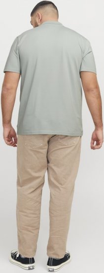 Jack & Jones Fusion Pique Zipper Polo Green/Blue - Polo- & piqueskjorter - Poloskjorte i store størrelser - 2XL-8XL