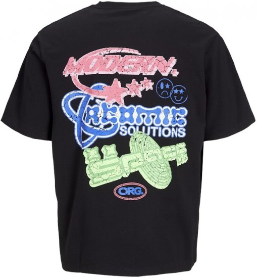 Jack & Jones Compact Crew Neck T-Shirt Black - T-skjorter - Store T-skjorter - 2XL-14XL
