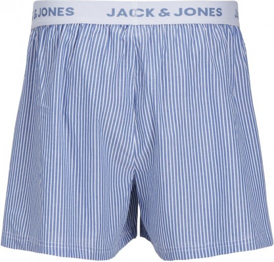 Jack & Jones TOKYO Woven Coronet Blue - Blue Stripes Boxers 3-Pack Black - Undertøy & badetøy - Undertøy store størrelser 