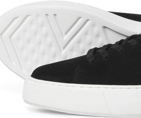 Jack & Jones Stockholm Leather Sneakers Black/Suede - Herresko 40-52 - 