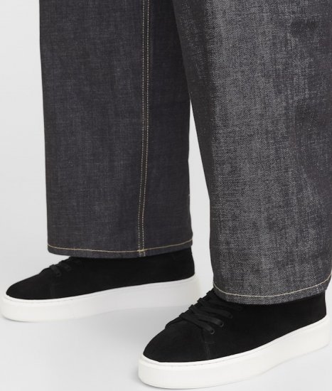 Jack & Jones Stockholm Leather Sneakers Black/Suede - Herresko 40-52 - 