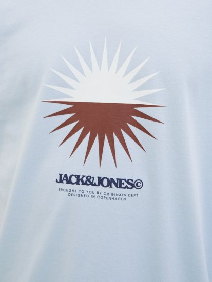 Jack & Jones Vira Branding Crew Neck T-Shirt Skyway - T-skjorter - Store T-skjorter - 2XL-14XL