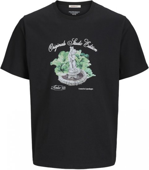 Jack & Jones Hydra Crew Neck T-Shirt Black - T-skjorter - Store T-skjorter - 2XL-14XL