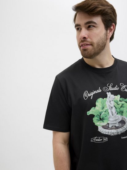 Jack & Jones Hydra Crew Neck T-Shirt Black - T-skjorter - Store T-skjorter - 2XL-14XL