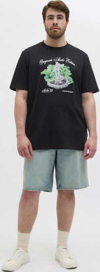 Jack & Jones Hydra Crew Neck T-Shirt Black - T-skjorter - Store T-skjorter - 2XL-14XL