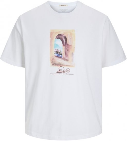Jack & Jones Hydra Crew Neck T-Shirt Bright White - T-skjorter - Store T-skjorter - 2XL-14XL