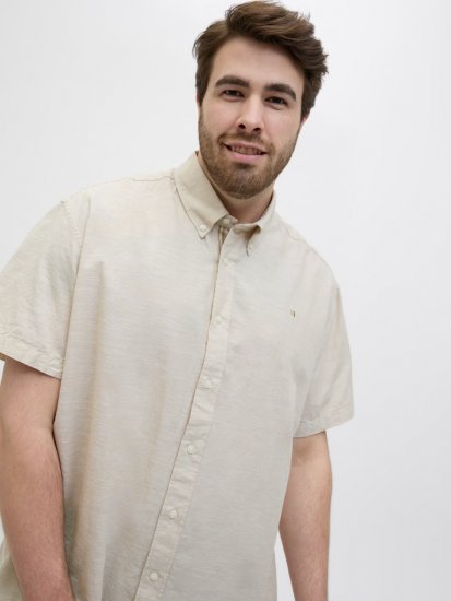 Jack & Jones Summer Shield Short Sleeve Shirt White Pepper - Skjorter - Store skjorter - 2XL-8XL