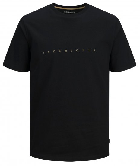 Jack & Jones JJFONT T-Shirt Black - T-skjorter - Store T-skjorter - 2XL-14XL