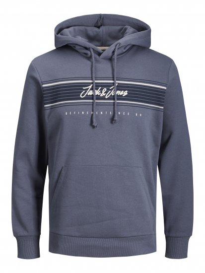 Jack & Jones JJLEO SWEAT Hoodie Gray - Gensere og hettegensere - Store hettegensere - 2XL-14XL