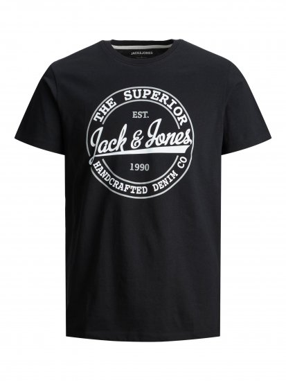 Jack & Jones JJBRAT T-Shirt Black - T-skjorter - Store T-skjorter - 2XL-14XL