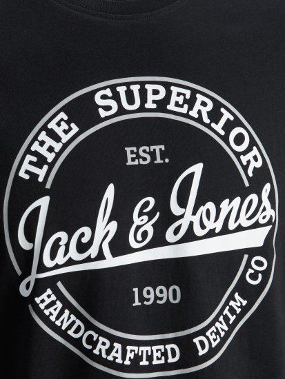 Jack & Jones JJBRAT T-Shirt Black - T-skjorter - Store T-skjorter - 2XL-14XL