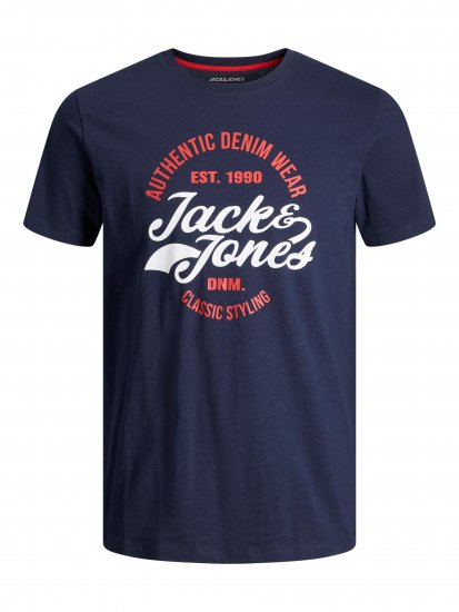 Jack & Jones JJBRAT T-Shirt Navy - T-skjorter - Store T-skjorter - 2XL-14XL