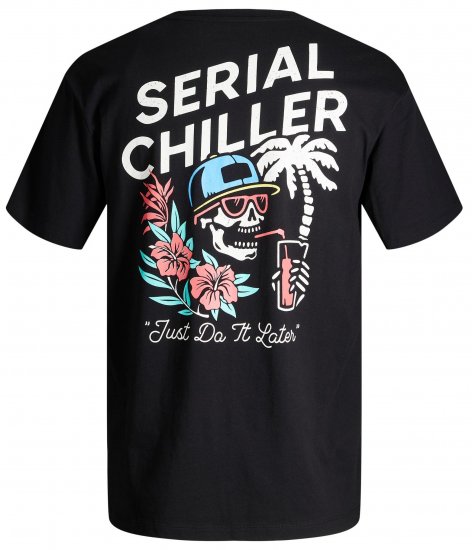 Jack & Jones JJCHILLER With Back Print Black - T-skjorter - Store T-skjorter - 2XL-14XL