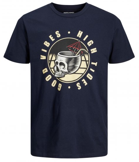 Jack & Jones JJEUSTACE T-Shirt Navy - T-skjorter - Store T-skjorter - 2XL-14XL
