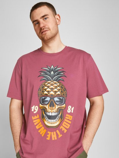 Jack & Jones JJEUSTACE T-Shirt Pink - T-skjorter - Store T-skjorter - 2XL-14XL