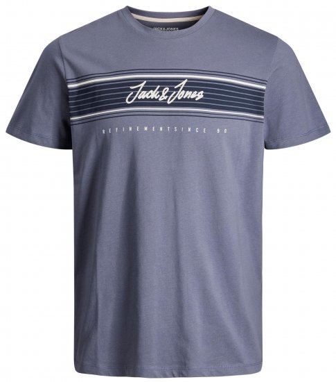 Jack & Jones JJLEO T-Shirt Gray - T-skjorter - Store T-skjorter - 2XL-14XL