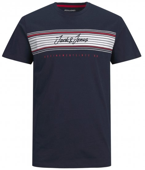 Jack & Jones JJLEO T-shirt Navy - T-skjorter - Store T-skjorter - 2XL-14XL