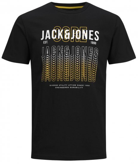 Jack & Jones JJCYBER T-Shirt Black - T-skjorter - Store T-skjorter - 2XL-8XL