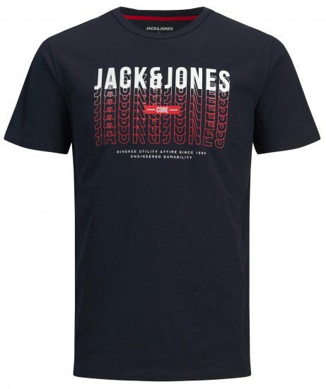 Jack & Jones JJCYBER T-Shirt Navy - T-skjorter - Store T-skjorter - 2XL-8XL