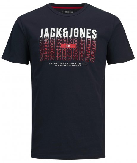Jack & Jones JJCYBER T-Shirt Navy - T-skjorter - Store T-skjorter - 2XL-14XL