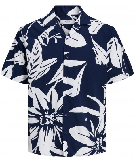 Jack & Jones JPRBLATROPIC Resort Shirt Navy - Skjorter - Store skjorter - 2XL-8XL