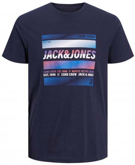 Jack & Jones JCOARC T-Shirt Navy - T-skjorter - Store T-skjorter - 2XL-14XL