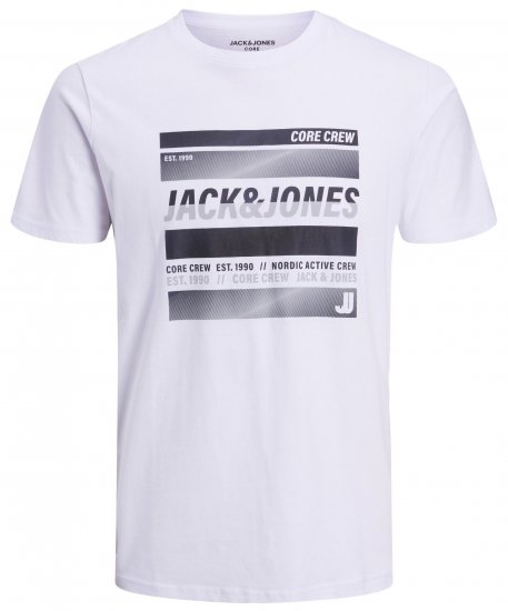 Jack & Jones JCOARC T-Shirt White - T-skjorter - Store T-skjorter - 2XL-14XL