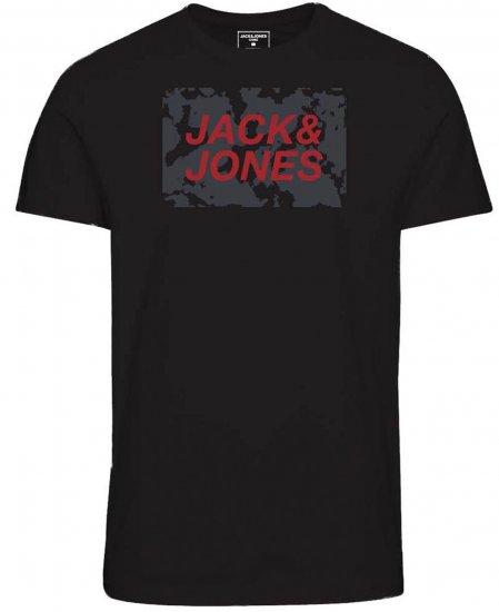 Jack & Jones JCOLAUGE T-Shirt Black - T-skjorter - Store T-skjorter - 2XL-14XL