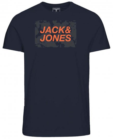 Jack & Jones JCOLAUGE T-Shirt Navy - T-skjorter - Store T-skjorter - 2XL-14XL