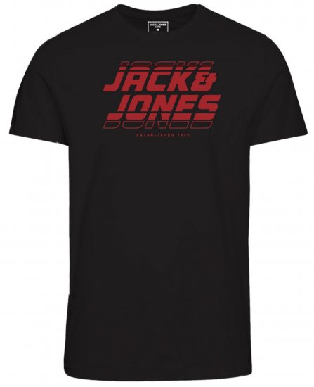 Jack & Jones JCOELLIOT T-Shirt Black - T-skjorter - Store T-skjorter - 2XL-14XL