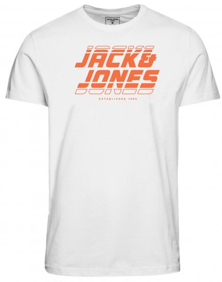 Jack & Jones JCOELLIOT T-Shirt White - T-skjorter - Store T-skjorter - 2XL-14XL