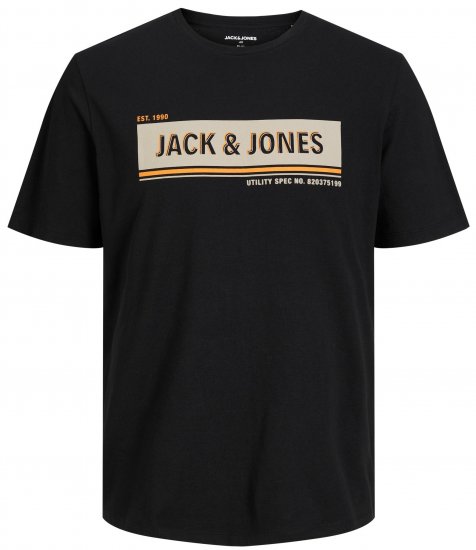 Jack & Jones JCOADAM T-Shirt Black - T-skjorter - Store T-skjorter - 2XL-14XL