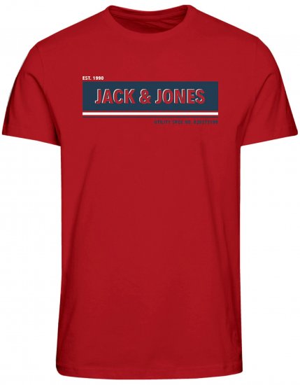 Jack & Jones JCOADAM T-Shirt Pompeian Red - T-skjorter - Store T-skjorter - 2XL-14XL
