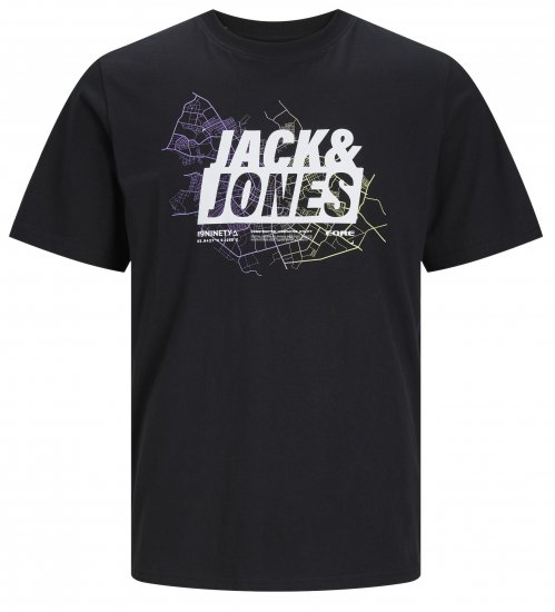 Jack & Jones JCOMAP LOGO T-Shirt Black - T-skjorter - Store T-skjorter - 2XL-14XL