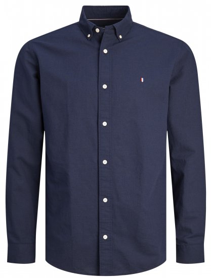 Jack & Jones JPRBLUSUMMER SHIELD LS Shirt Navy Blazer - Skjorter - Store skjorter - 2XL-8XL