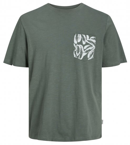 Jack & Jones JORLAFAYETTE POCKET T-Shirt Laurel Wreath - T-skjorter - Store T-skjorter - 2XL-14XL